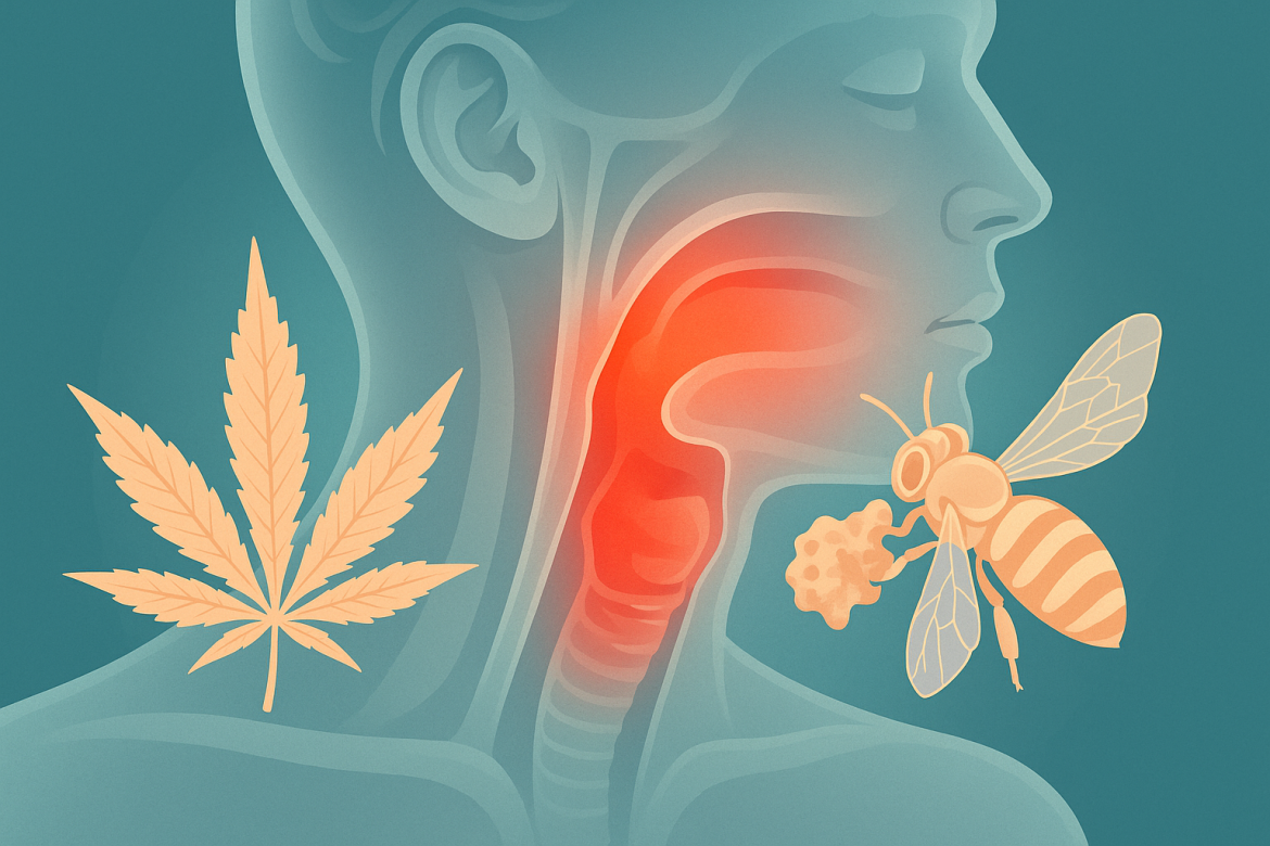 cannabis propolis sore throat study